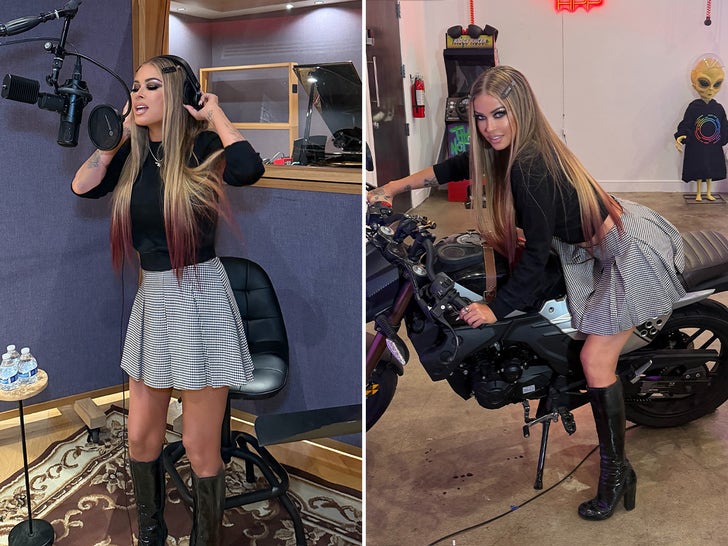 Carmen Electra Steps Into The Booth At Fab Factory Studios