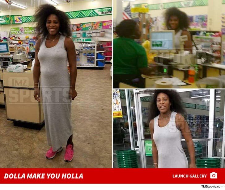 Serena Williams Flaunts Million Dollar Bump at Dollar Tree Store