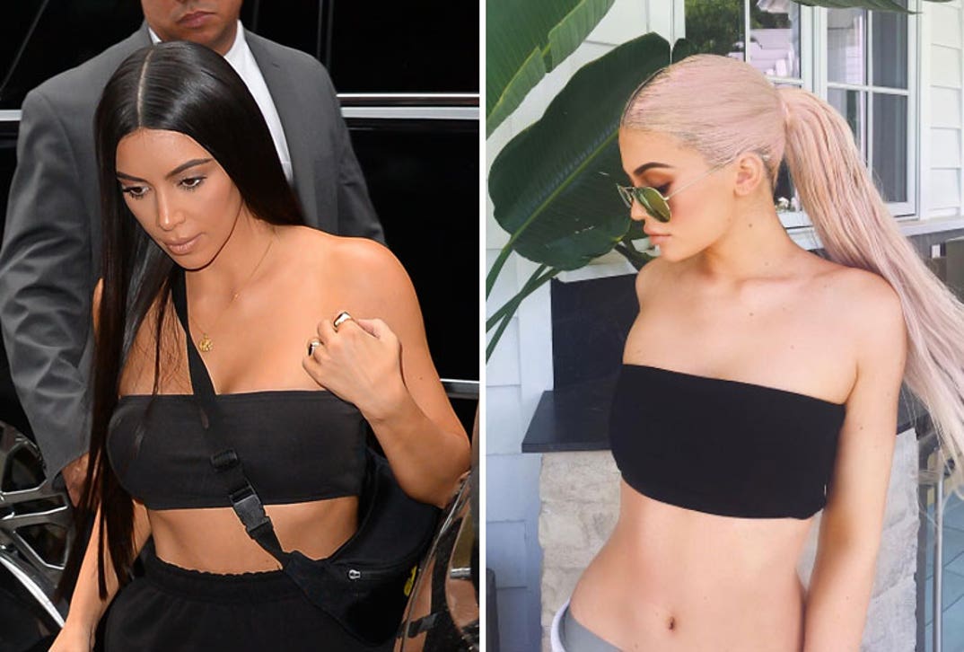 Kim Kardashian (36) vs. Kylie Jenner (19) -- Black Bra Edition