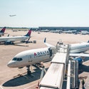 Delta plane at Hartsfield-Jackson Atlanta International Airport