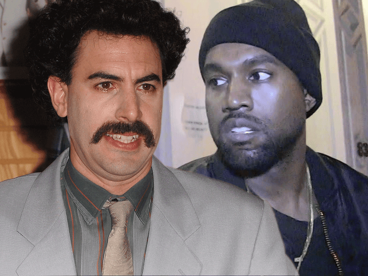 Sasha Baron Cohen and Kanye West