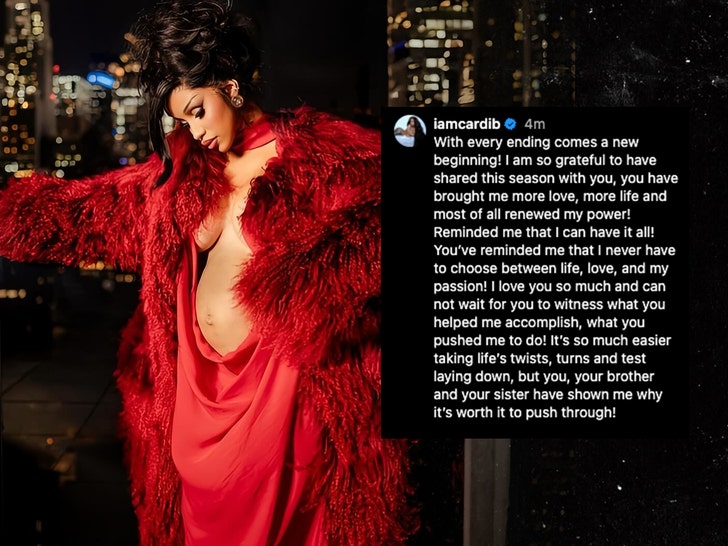 Cardi B's pregnancy post