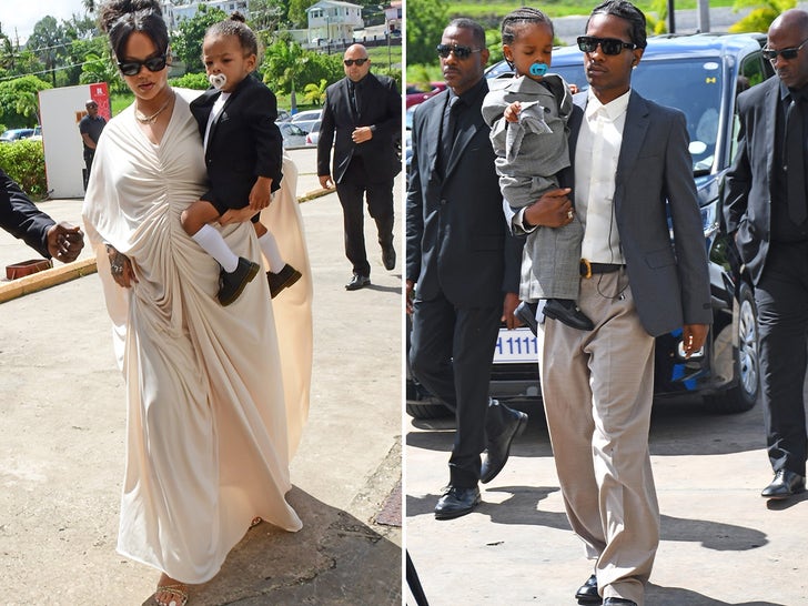 Rihanna And A$AP Rocky Pay Respects At Her Father's Funeral In Barbados