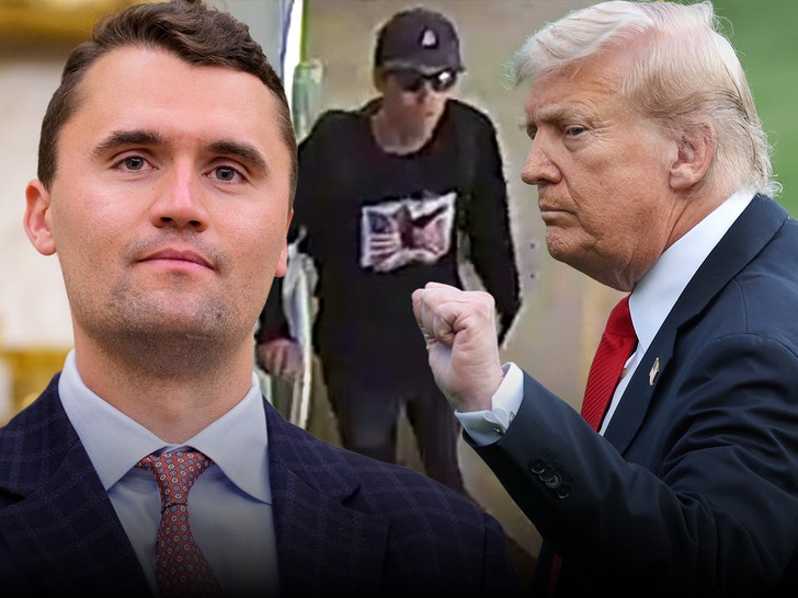 Charlie Kirk e atirador e Donald Trump Getty 1