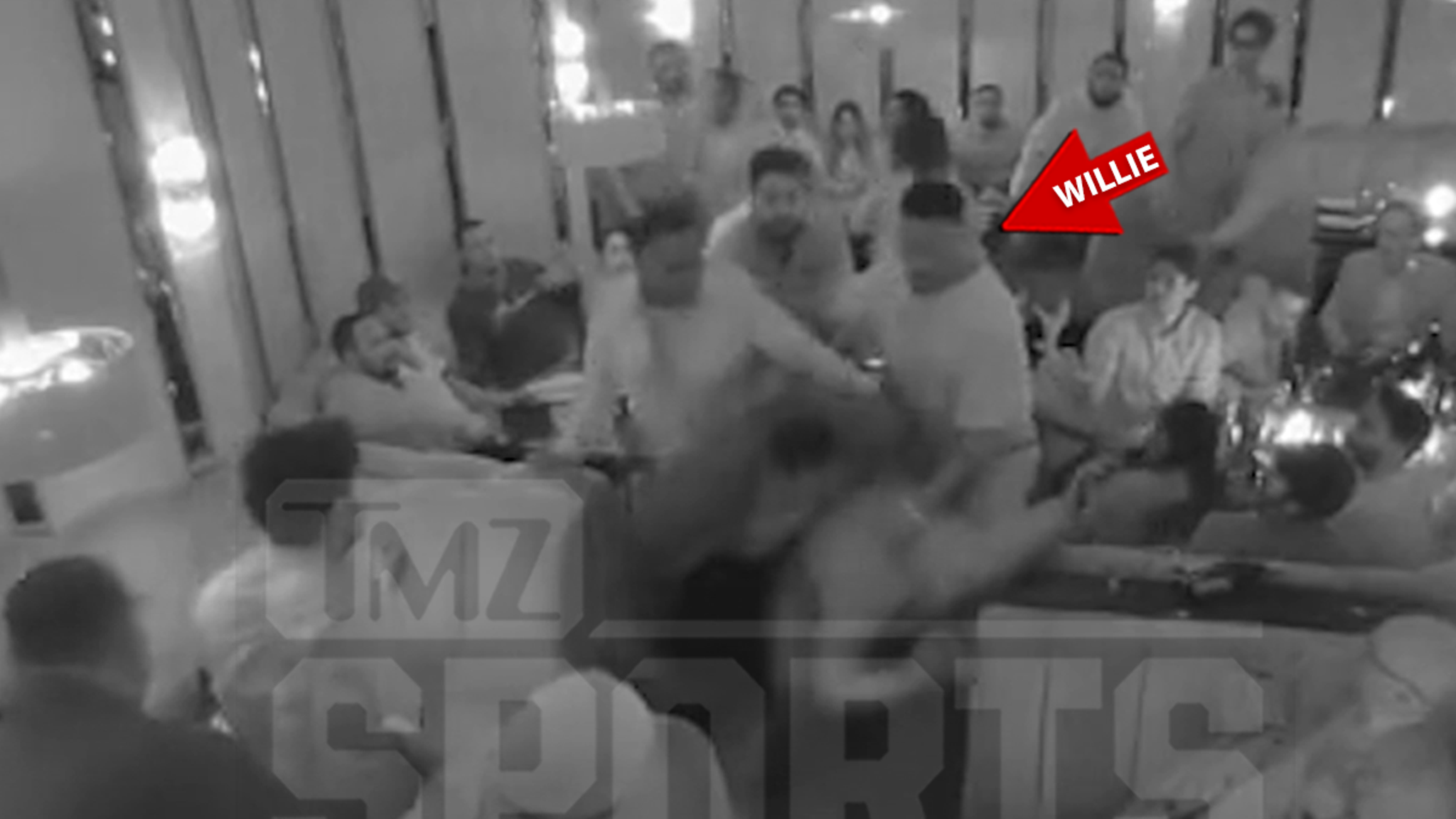 Willie McGinest ambushes a man and hits him with a bottle in a nightclub