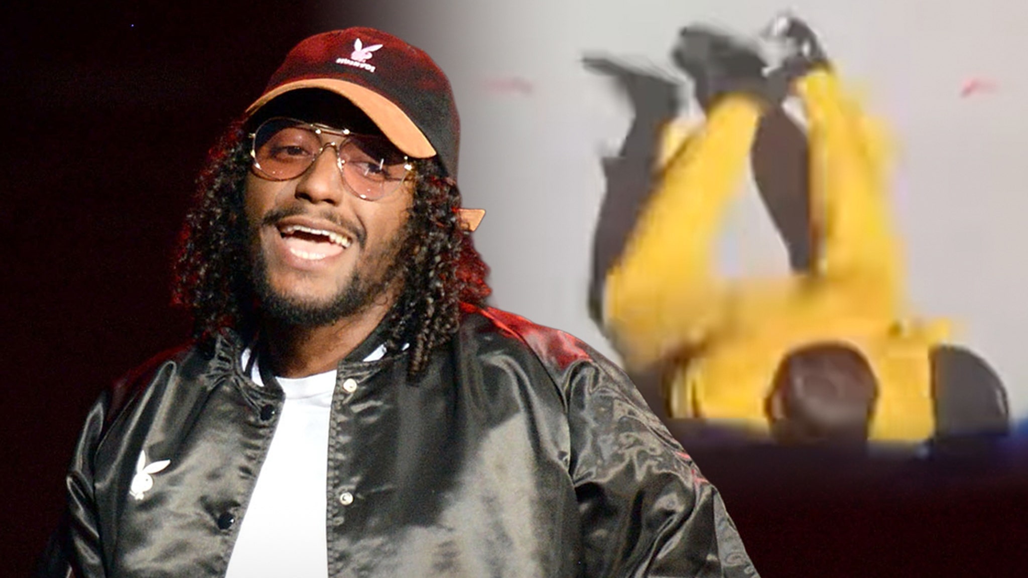 R&B-zanger Lloyd Faceplants op het podium, op video