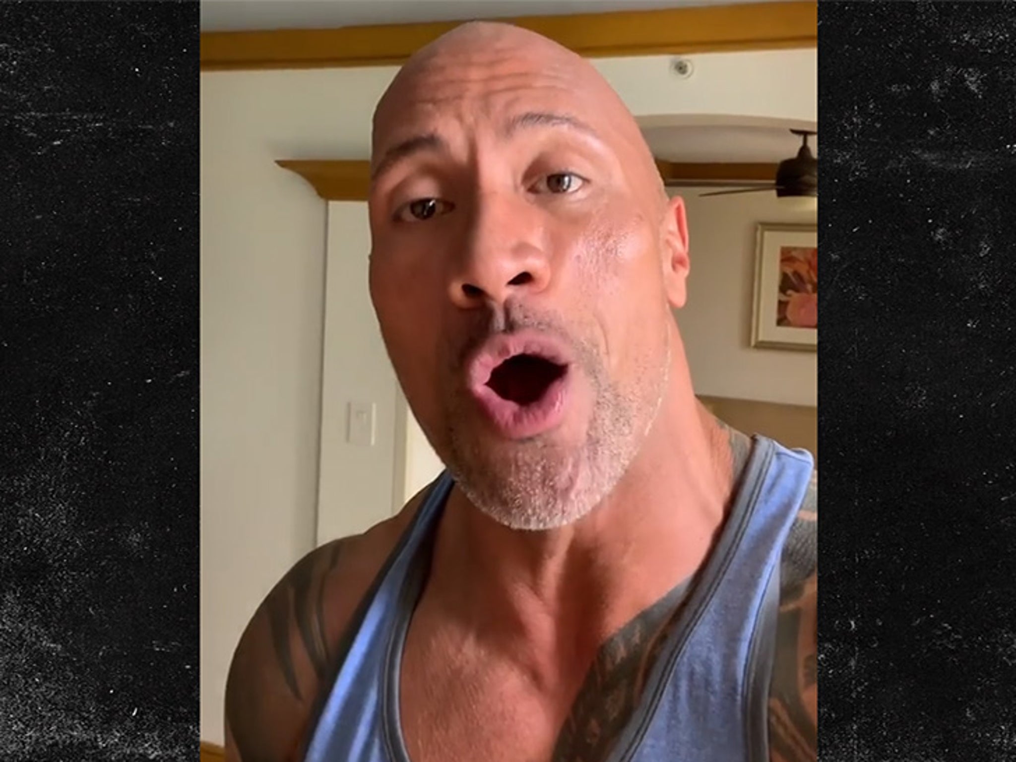 Dwayne 'The Rock' Johnson re-created his cringeworthy throwback