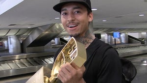 Nyjah Huston's Skateboarding Trophy so Big, TSA Checked it For Drugs!