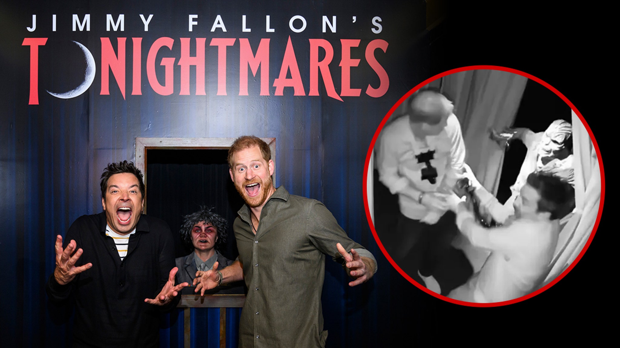 Prince Harry Can’t Stop Screaming Curses in Haunted Maze With Jimmy Fallon