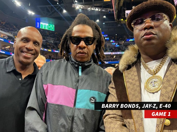Barry Bonds, Jay-Z, E-40, Game 1