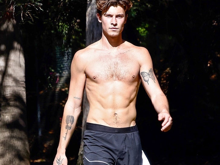 Shawn Mendes Hiking Shirtless