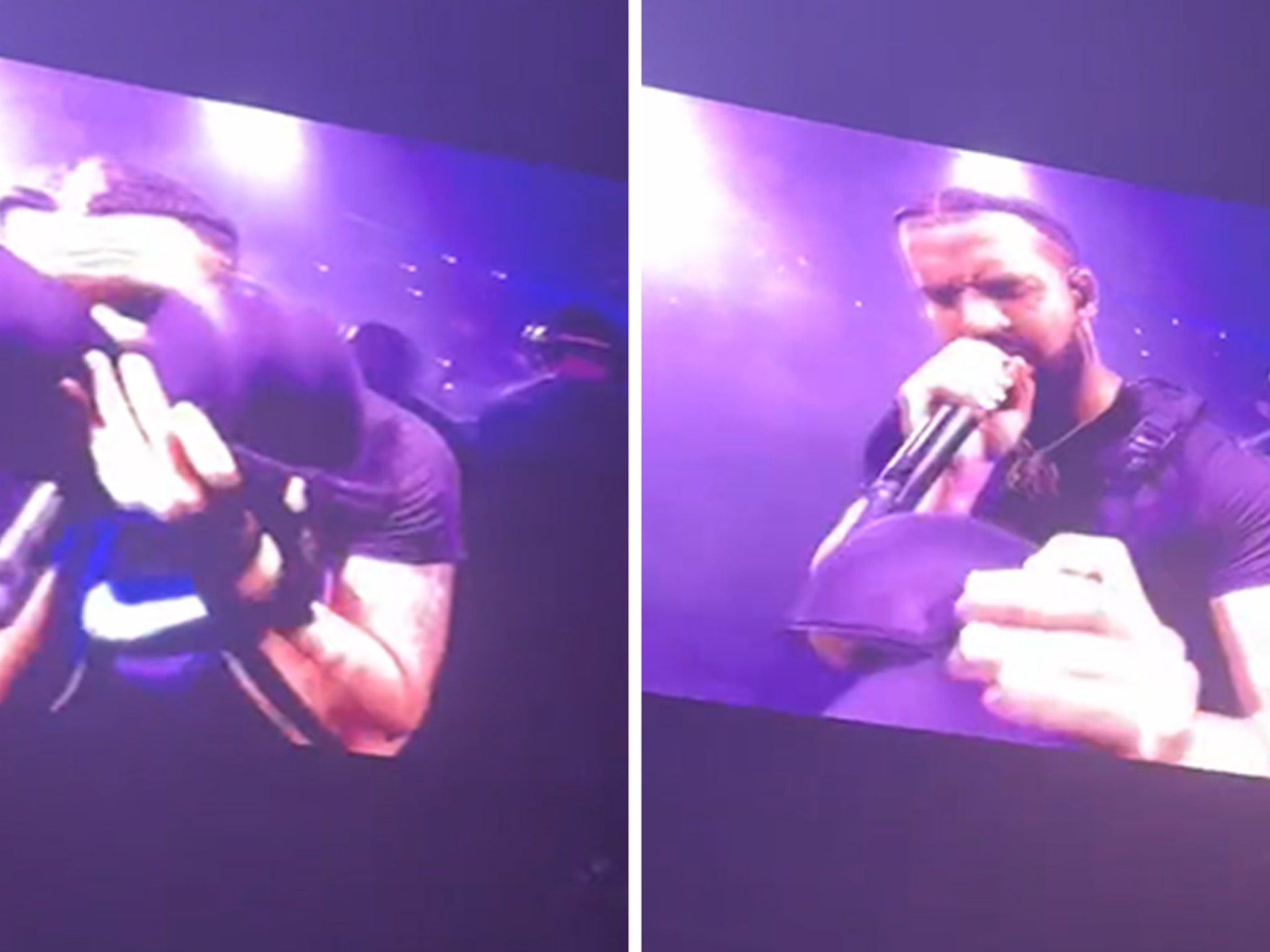 Drake had the biggest bra in the world on stage last night 😂😭 (Swipe) 🎥:  Dm for credit