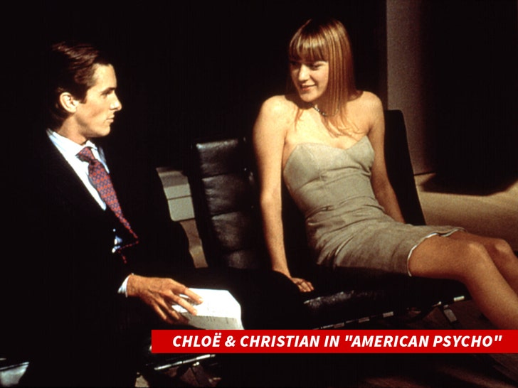 Chloe Sevigny and Christian bale in American Psycho