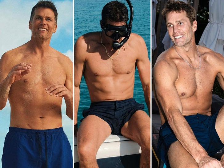 Tom Brady showcasing his physique