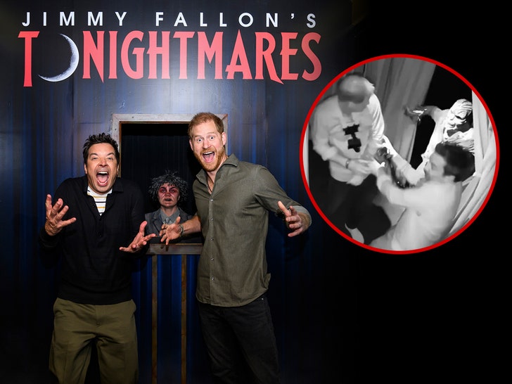 Prince Harry Can’t Stop Screaming Curses in Haunted Maze With Jimmy Fallon