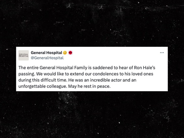 general hospital statement on ron hale sub