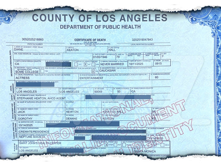 Diane Keaton Death Cert Sub Launch