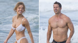'Euphoria' Star Sydney Sweeney & Glen Powell Show Off Beach Bodies Filming New Project