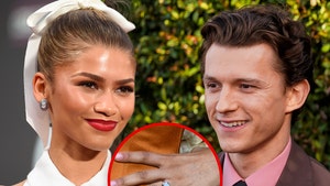 Zendaya Tom Holland engaged golden globes engagement ring