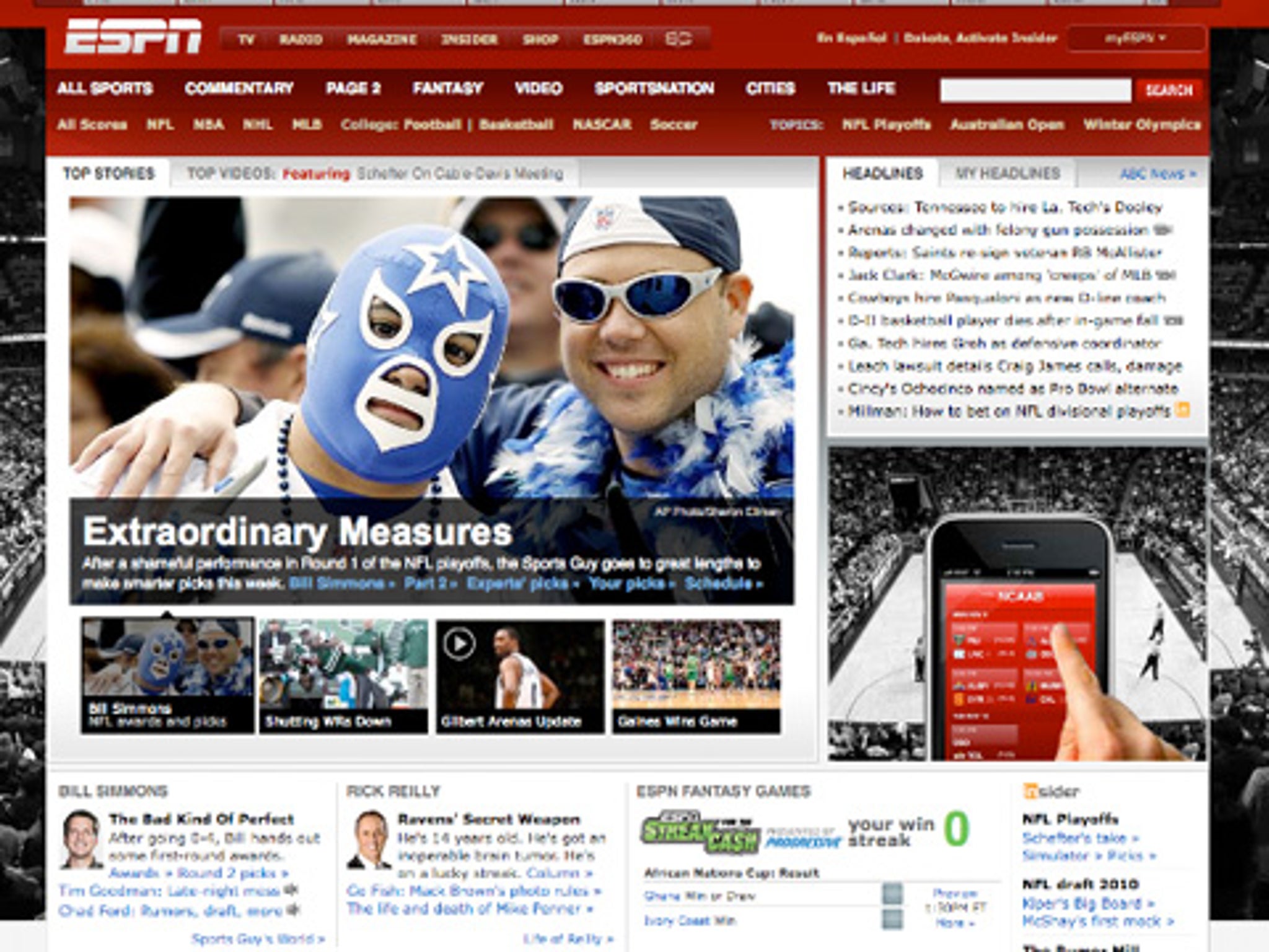 espn homepage