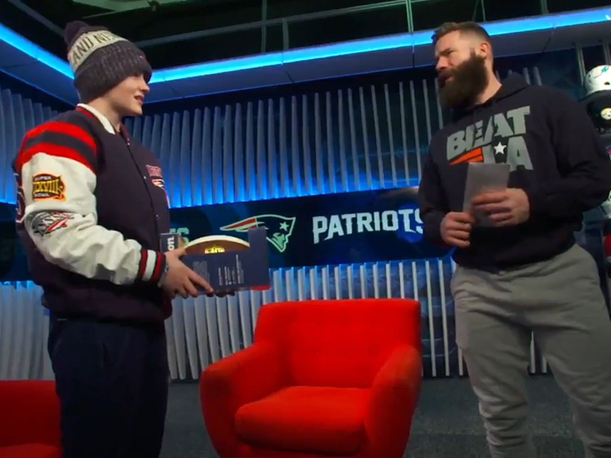 Julian Edelman Gave Super Bowl Catch Gloves to Guy Fieri's Son