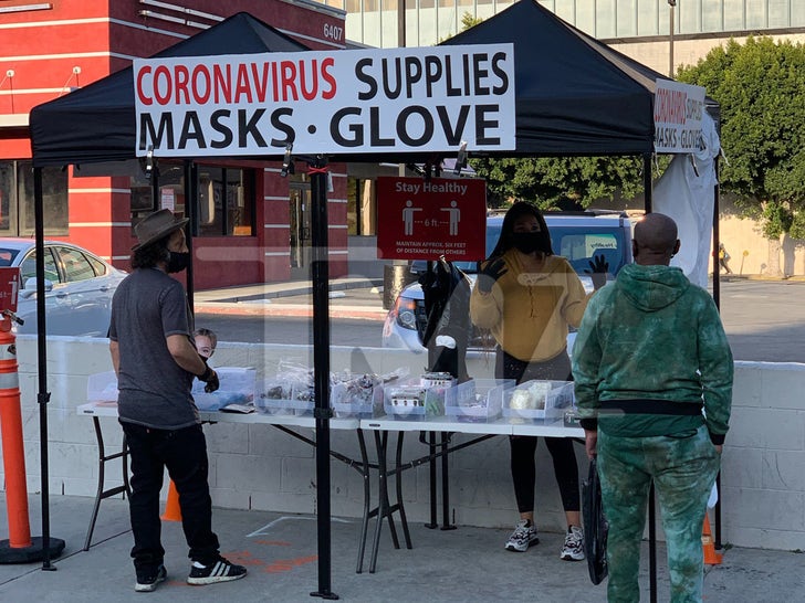 Coronavirus Supplies Stands Pop Up In Hollywood