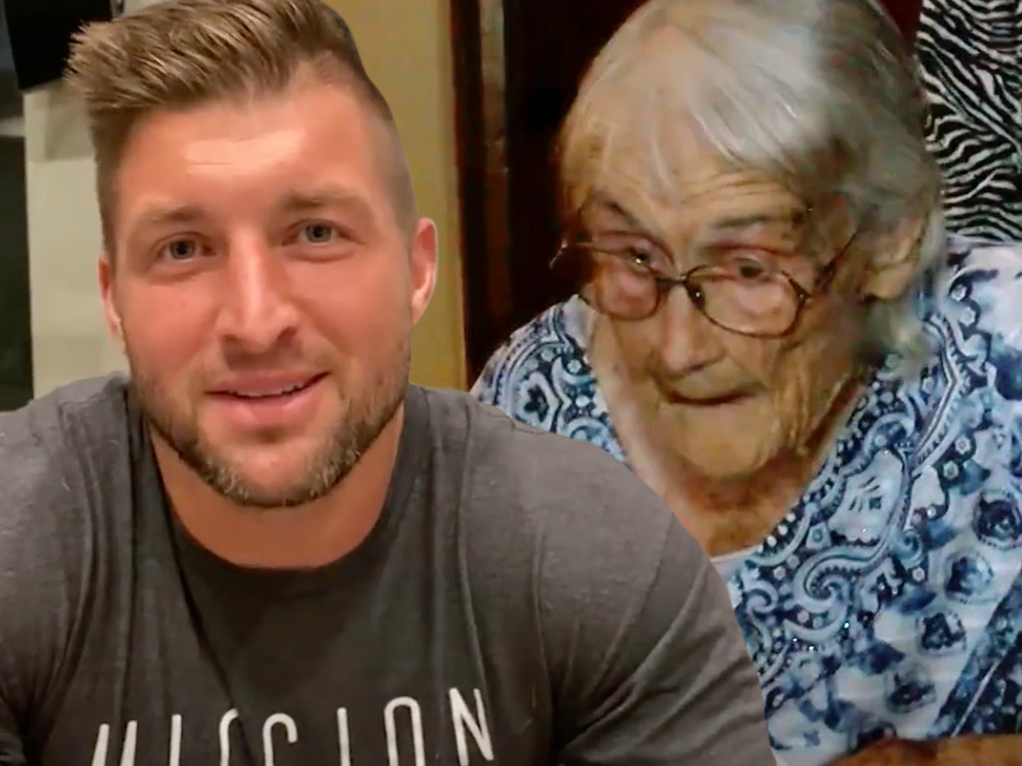 Tim Tebow gave out a hug to a very lucky Special Olympics