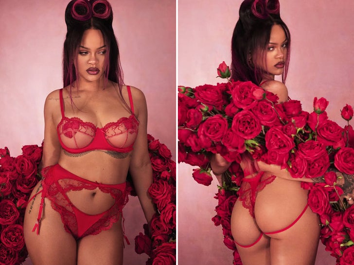 Rihanna Looks Fire In Fenty Valentines Day Lingerie