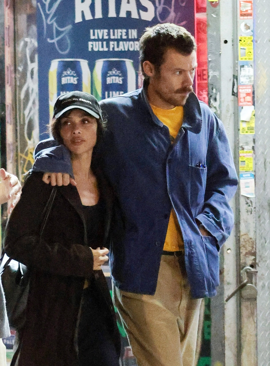 Zoe Kravitz Harry Styles Heat Cozy Up NYC 1