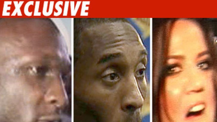 Kobe Bryant, Khloe Kardashian, Lamar Odom