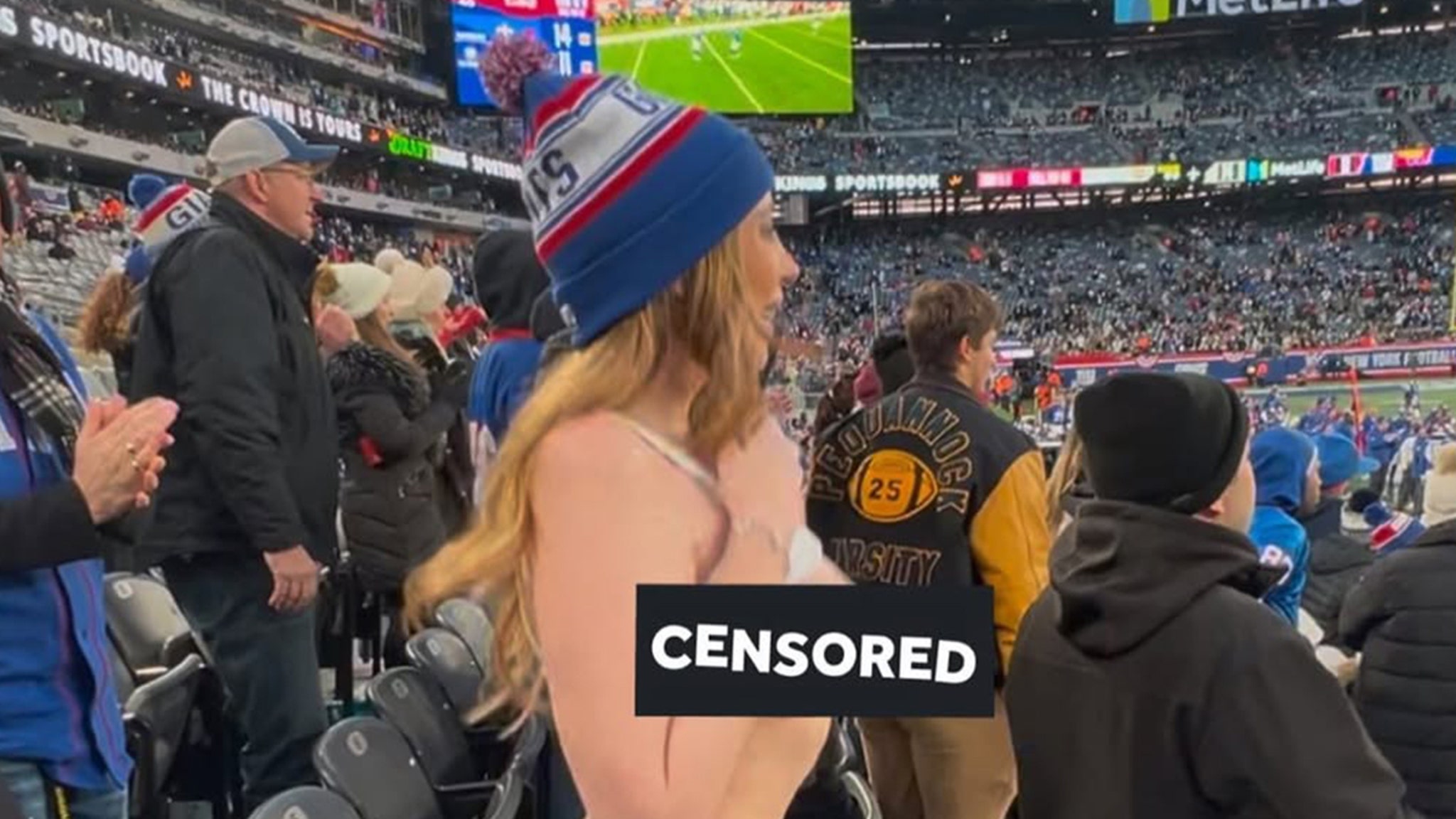 OnlyFans Model Ava Louise Flashes Chest at NFL Game After Client Request