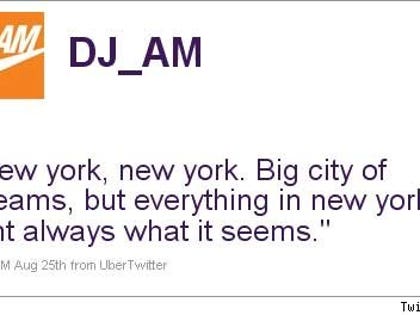 DJ AM's Last Tweet