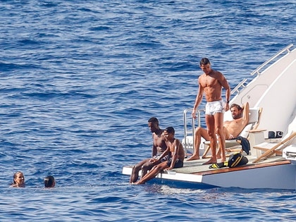 Cristiano Ronaldo Shirtless Yacht Mallorca Spain photos 1