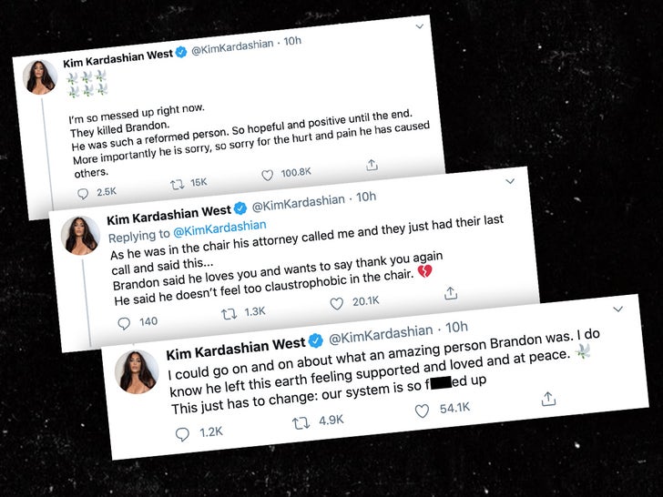 Kim Kardashian Tweets After Brandon Bernard's Execution