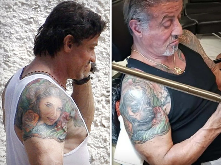 Did Sylvestor Stallone Cover A Tattoo Of Wife Jennifer With A Tattoo Of The Rottweiler?