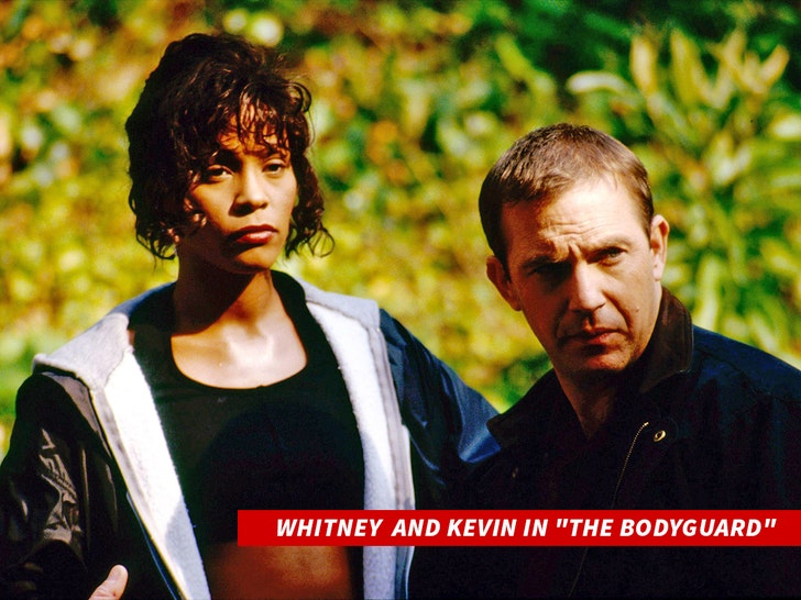whitney houston and kevin costner in the bodyguard