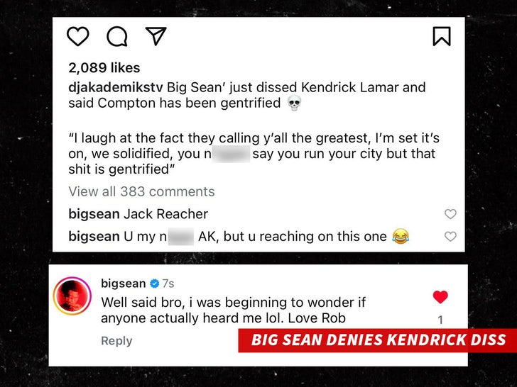 Big Sean Denies Kendrick Diss