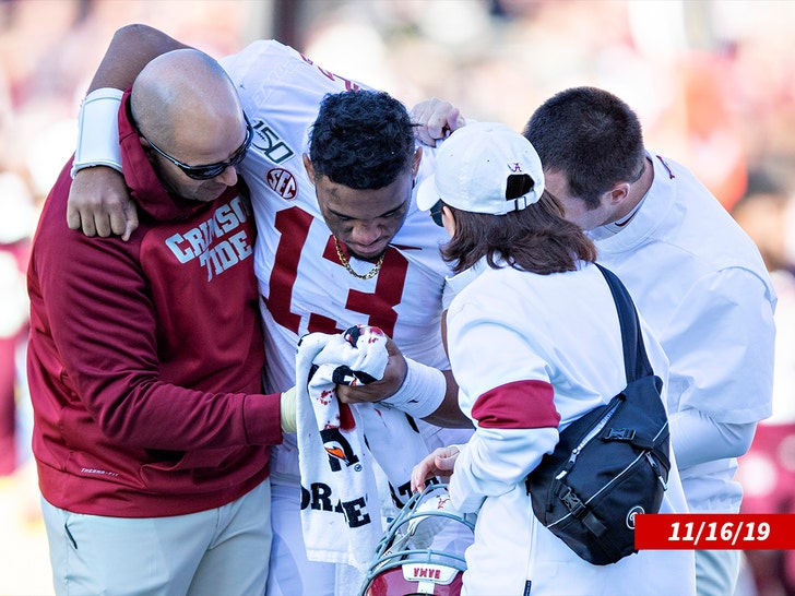 Tua Tagovailoa Alabama Hip Injury vs Mississippi State getty 1