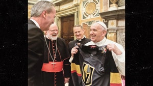 Pope Francis Gets Custom Golden Knights Jersey, Sin City's Holiest Fan!