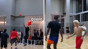 Quavo Balls Out Of His Mind In Legendary Pick-Up Game With Bieber & Drake!