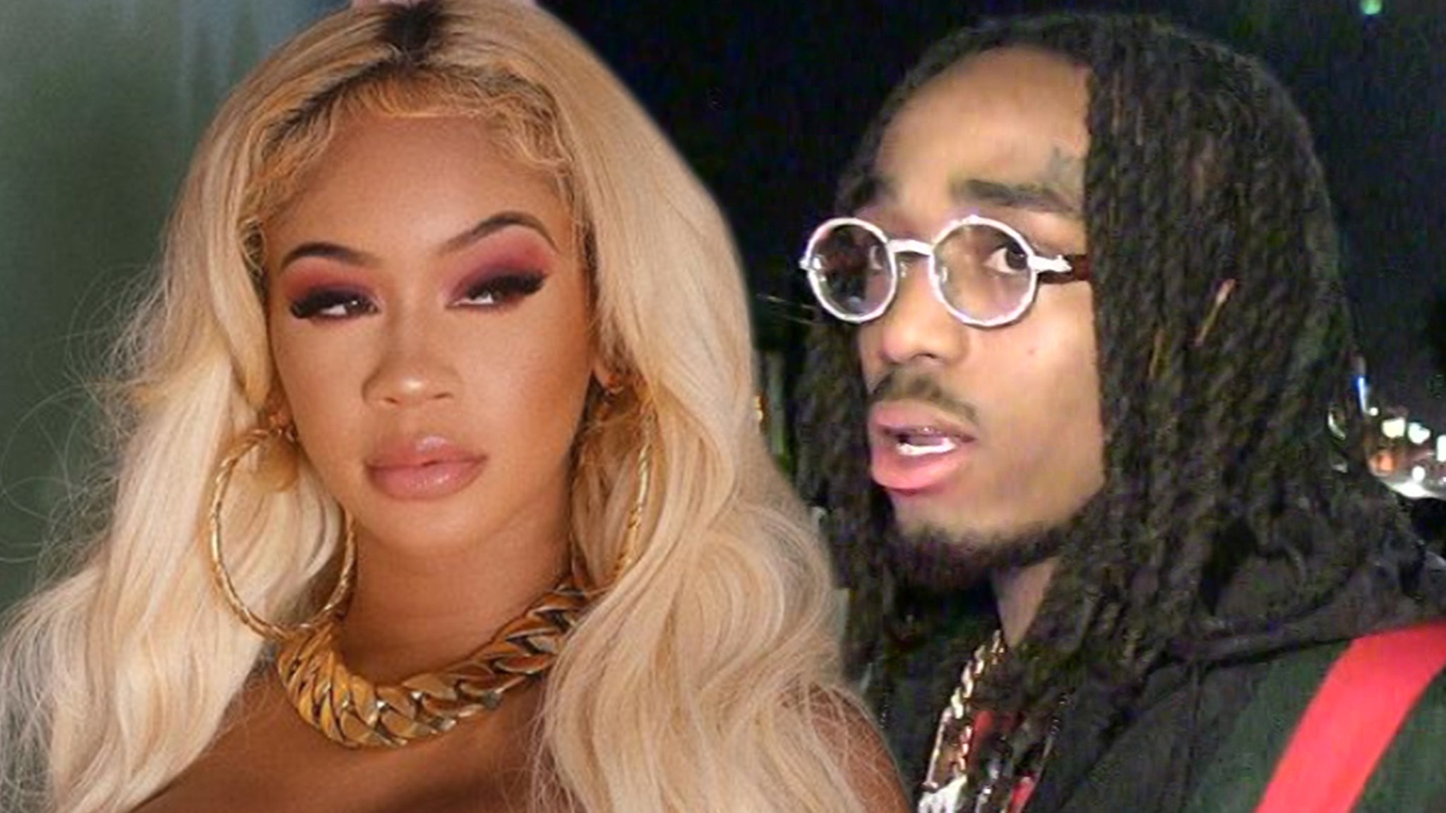Saweetie puts on an eye-popping display with beau Quavo