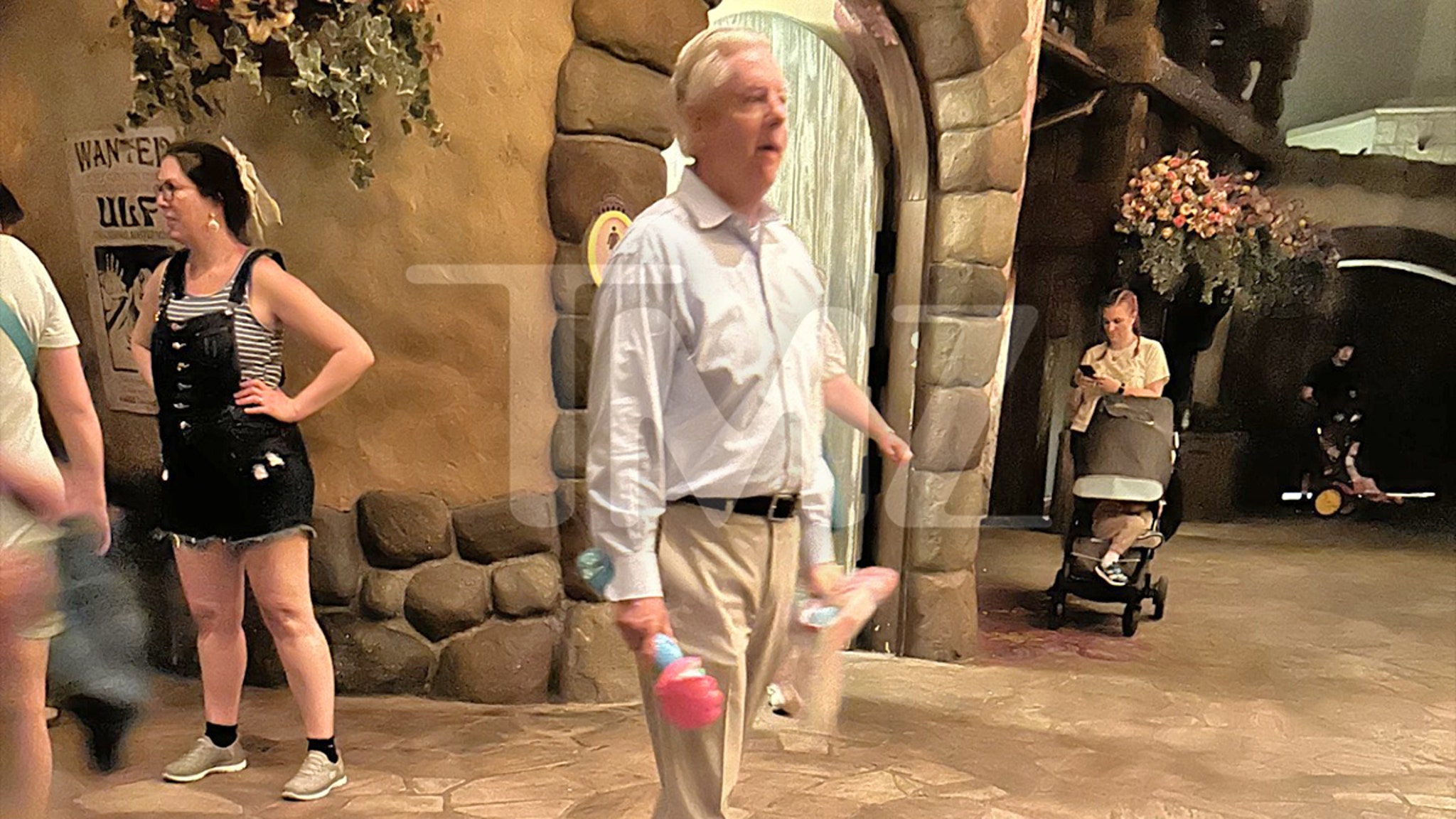 Lindsey Graham leeft zich uit in Disney World tijdens de gedeeltelijke sluiting van de overheid