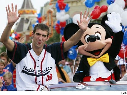 Michael Phelps and Mickey Mouse