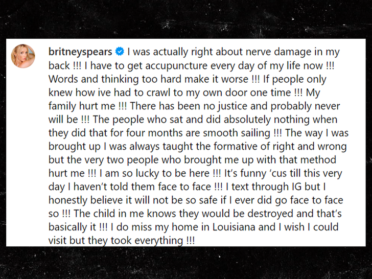 Keterangan Instagram Britney Spears