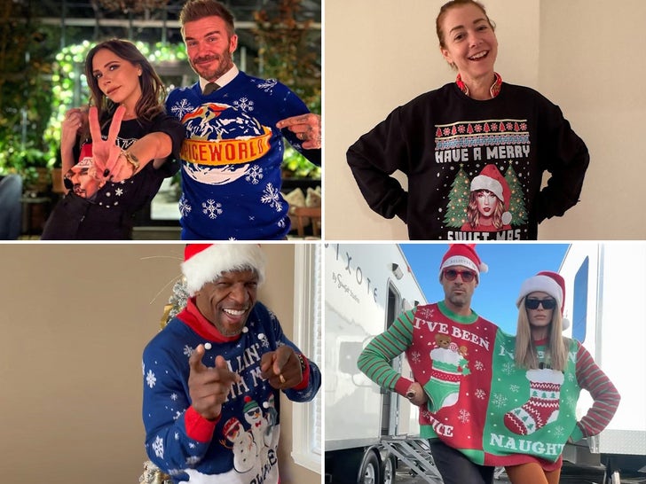 Stars in Ugly Christmas Sweaters