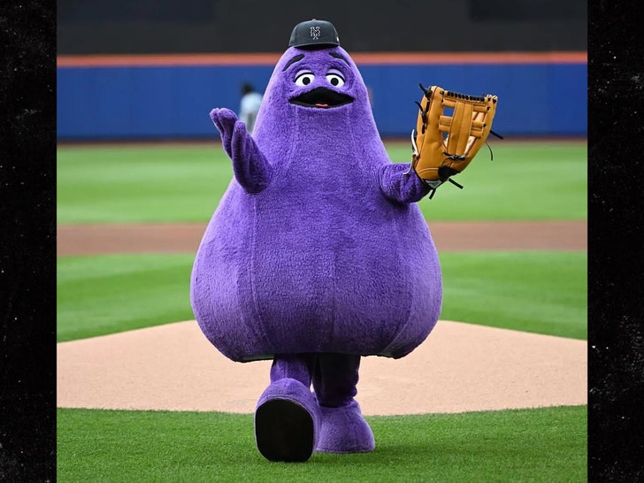 New York Mets Honoring Grimace With Commemorative Purple Seat At Citi Field