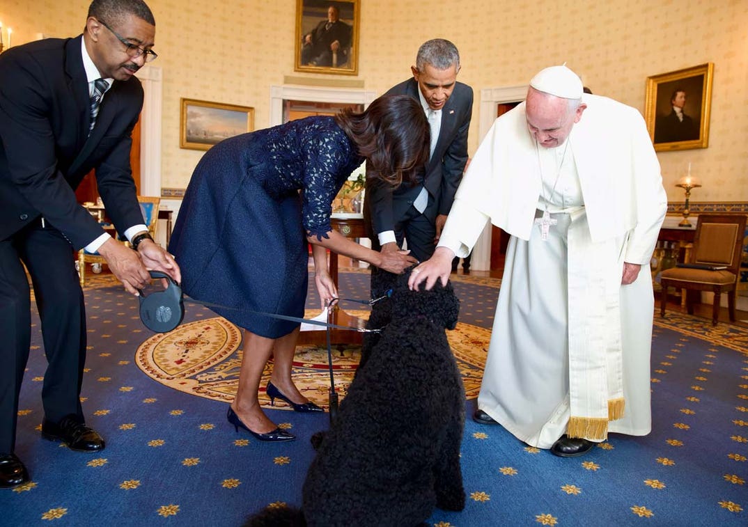 Michelle Obama, Barack Obama, Pope Francis