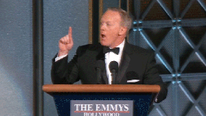 Sean Spicer Crashes the Emmys to Mock Donald Trump