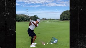 Tiger Woods Taking Full Swings On Golf Course Nine Months After Crash