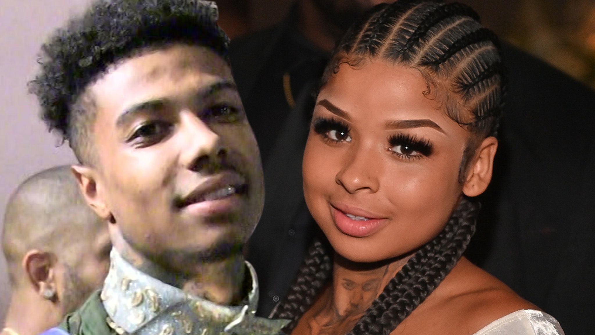 Blueface Chrisean Rock Share Wet Tongue Kiss During NYFW